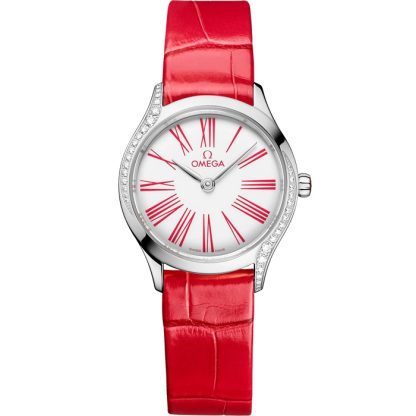 Omega De Ville Mini Trésor 26 mm, acero con aligátor 428.18.26.60.04.003