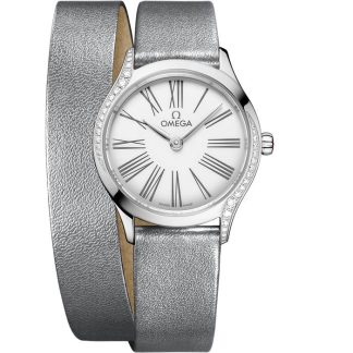 Omega De Ville Mini Trésor 26 mm, acero con pulsera de piel 428.17.26.60.04.006