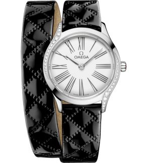 Omega De Ville Mini Trésor 26 mm, acero con pulsera de piel 428.17.26.60.04.007