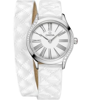Omega De Ville Mini Trésor 26 mm, acero con pulsera de piel 428.17.26.60.04.008