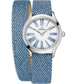 Omega De Ville Mini Trésor 26 mm, acero con pulsera de piel 428.17.26.60.04.009