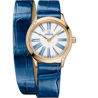 Omega De Ville Mini Trésor 26 mm, oro Moonshine™ con aligátor 428.58.26.60.04.002