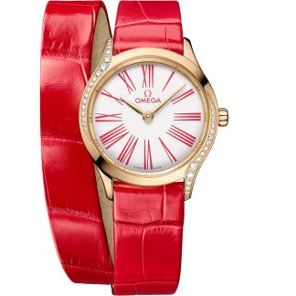 Omega De Ville Mini Trésor 26 mm, oro Moonshine™ con aligátor 428.58.26.60.04.003