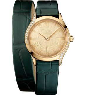 Omega De Ville Mini Trésor 26 mm, oro Moonshine™ con aligátor 428.58.26.60.99.002