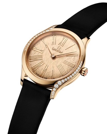 Omega De Ville Mini Trésor 26 mm, oro Moonshine™ con pulsera de tela 428.57.26.60.99.001 - Imagen 3
