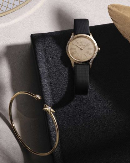 Omega De Ville Mini Trésor 26 mm, oro Moonshine™ con pulsera de tela 428.57.26.60.99.001 - Imagen 5