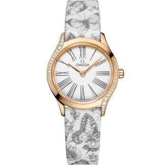 Omega De Ville Mini Trésor 26 mm, oro Moonshine™ con toile de jouy 428.57.26.60.04.002