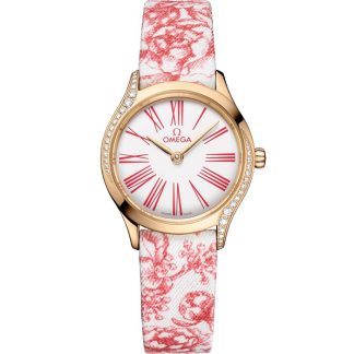 Omega De Ville Mini Trésor 26 mm, oro Moonshine™ con toile de jouy 428.57.26.60.04.003