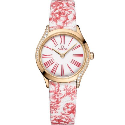 Omega De Ville Mini Trésor 26 mm, oro Moonshine™ con toile de jouy 428.57.26.60.04.003