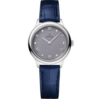 Omega De Ville Prestige 27,5 mm, acero con pulsera de piel 434.13.28.60.53.001