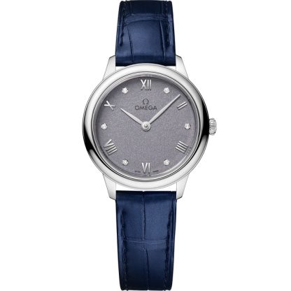 Omega De Ville Prestige 27,5 mm, acero con pulsera de piel 434.13.28.60.53.001