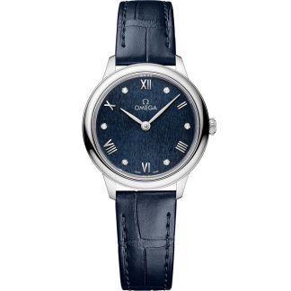 Omega De Ville Prestige 27,5 mm, acero con pulsera de piel 434.13.28.60.53.002