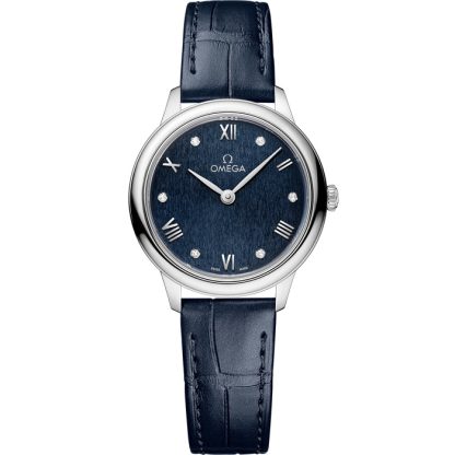 Omega De Ville Prestige 27,5 mm, acero con pulsera de piel 434.13.28.60.53.002