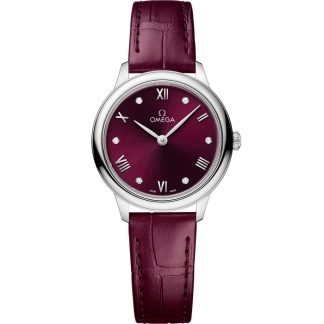 Omega De Ville Prestige 27,5 mm, acero con pulsera de piel 434.13.28.60.61.001