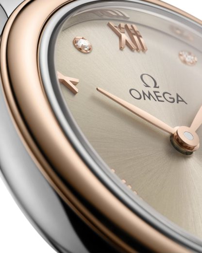 Omega De Ville Prestige 27,5 mm, acero - oro Sedna™ con pulsera de piel 434.23.28.60.59.001 - Imagen 3