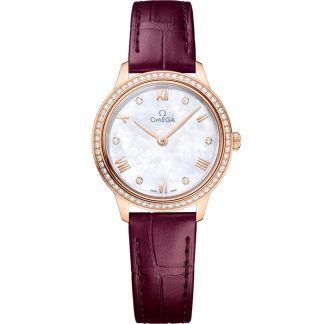 Omega De Ville Prestige 27,5 mm, oro Sedna™ con pulsera de piel 434.58.28.60.55.001