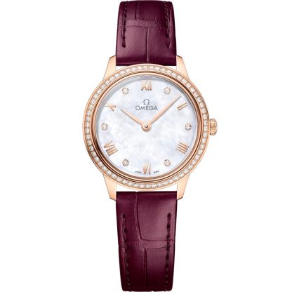 Omega De Ville Prestige 27,5 mm, oro Sedna™ con pulsera de piel 434.58.28.60.55.001