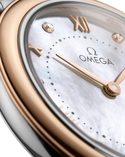 Omega De Ville Prestige 30 mm, acero - oro Sedna™ con pulsera de piel 434.23.30.60.55.001 - Imagen 4