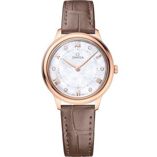 Omega De Ville Prestige 30 mm, oro Sedna™ con pulsera de piel 434.53.30.60.55.001