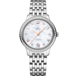 Omega De Ville Prestige 34 mm, acero con acero 434.15.34.20.55.001