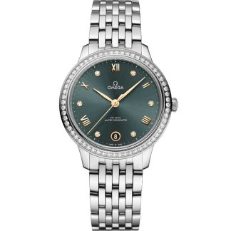 Omega De Ville Prestige 34 mm, acero con acero 434.15.34.20.60.001