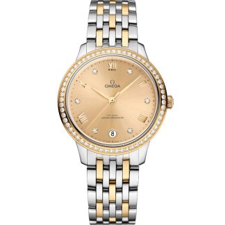 Omega De Ville Prestige 34 mm, acero - oro amarillo con acero - oro amarillo 434.25.34.20.58.001