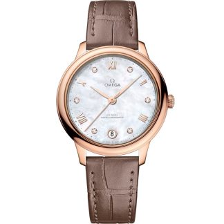 Omega De Ville Prestige 34 mm, oro Sedna™ con pulsera de piel 434.53.34.20.55.001