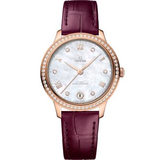 Omega De Ville Prestige 34 mm, oro Sedna™ con pulsera de piel 434.58.34.20.55.001