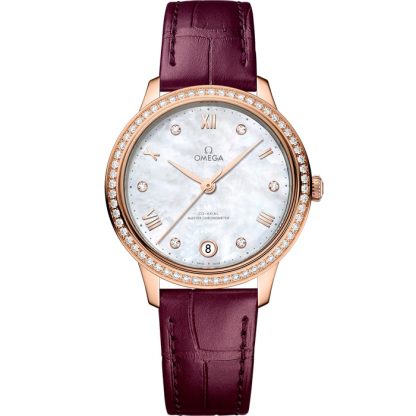 Omega De Ville Prestige 34 mm, oro Sedna™ con pulsera de piel 434.58.34.20.55.001