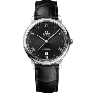 Omega De Ville Prestige 39,5 mm, acero con pulsera de piel 424.13.40.20.01.002