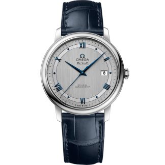 Omega De Ville Prestige 39,5 mm, acero con pulsera de piel 424.13.40.20.02.003