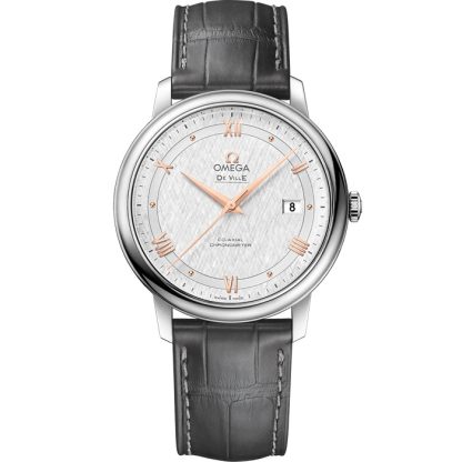 Omega De Ville Prestige 39,5 mm, acero con pulsera de piel 424.13.40.20.02.005
