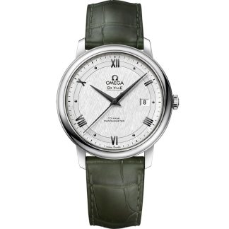 Omega De Ville Prestige 39,5 mm, acero con pulsera de piel 424.13.40.20.02.006