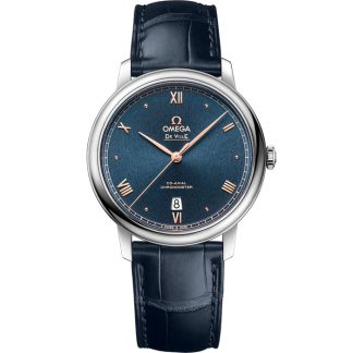 Omega De Ville Prestige 39,5 mm, acero con pulsera de piel 424.13.40.20.03.004