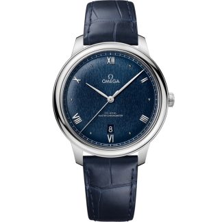 Omega De Ville Prestige 40 mm, acero con pulsera de piel 434.13.40.20.03.001