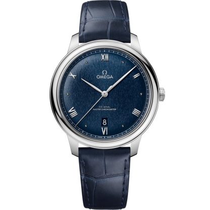 Omega De Ville Prestige 40 mm, acero con pulsera de piel 434.13.40.20.03.001