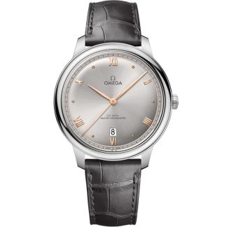 Omega De Ville Prestige 40 mm, acero con pulsera de piel 434.13.40.20.06.001