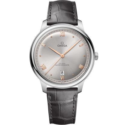 Omega De Ville Prestige 40 mm, acero con pulsera de piel 434.13.40.20.06.001