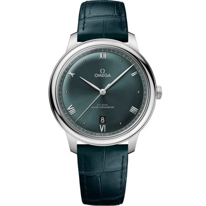 Omega De Ville Prestige 40 mm, acero con pulsera de piel 434.13.40.20.10.001