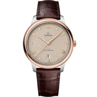 Omega De Ville Prestige 40 mm, acero - oro Sedna™ con pulsera de piel 434.23.40.20.59.001