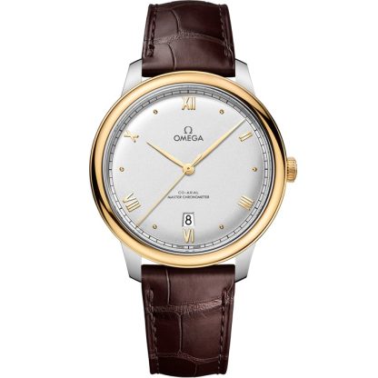 Omega De Ville Prestige 40 mm, acero - oro amarillo con pulsera de piel 434.23.40.20.02.002