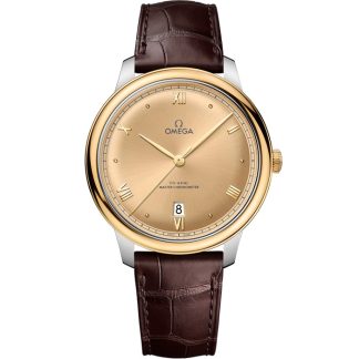 Omega De Ville Prestige 40 mm, acero - oro amarillo con pulsera de piel 434.23.40.20.08.001