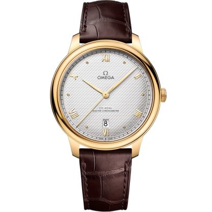 Omega De Ville Prestige 40 mm, oro amarillo con pulsera de piel 434.53.40.20.02.002
