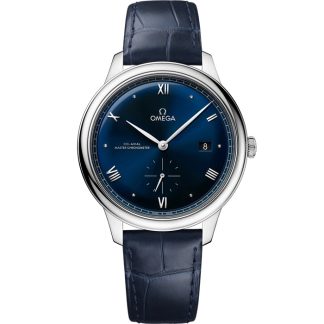 Omega De Ville Prestige 41 mm, acero con pulsera de piel 434.13.41.20.03.001