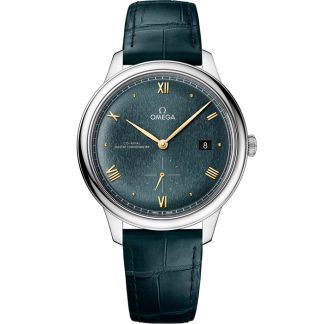 Omega De Ville Prestige 41 mm, acero con pulsera de piel 434.13.41.20.10.001