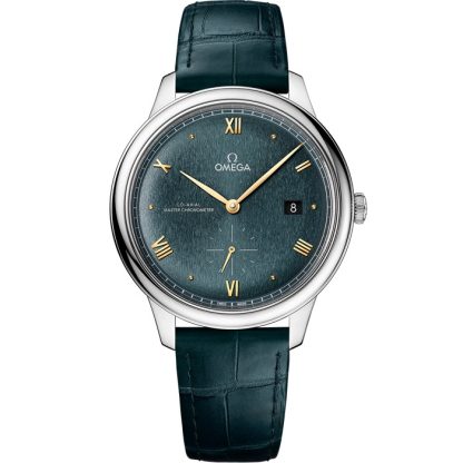 Omega De Ville Prestige 41 mm, acero con pulsera de piel 434.13.41.20.10.001