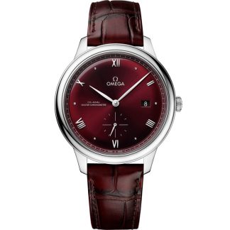 Omega De Ville Prestige 41 mm, acero con pulsera de piel 434.13.41.20.11.001