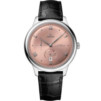 Omega De Ville Prestige 41 mm, acero con pulsera de piel 434.13.41.21.10.001