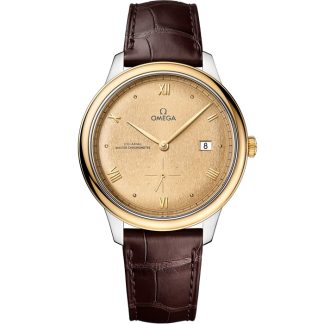 Omega De Ville Prestige 41 mm, acero - oro amarillo con pulsera de piel 434.23.41.20.08.001