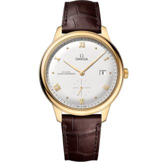 Omega De Ville Prestige 41 mm, oro amarillo con pulsera de piel 434.53.41.20.02.001